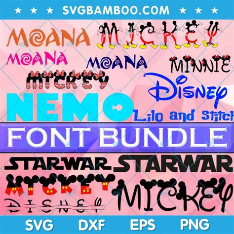 Disney Movie Font SVG Bundle, Disney Font SVG Bundle