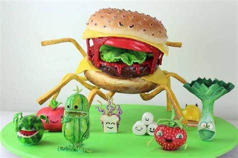 Cloudy with a chance of meatballs 2 cake. Freestanding cheeseburger ...