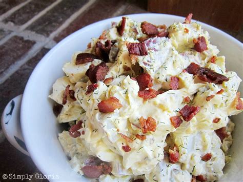 Creamy Potato Salad With Bacon - Simply Gloria