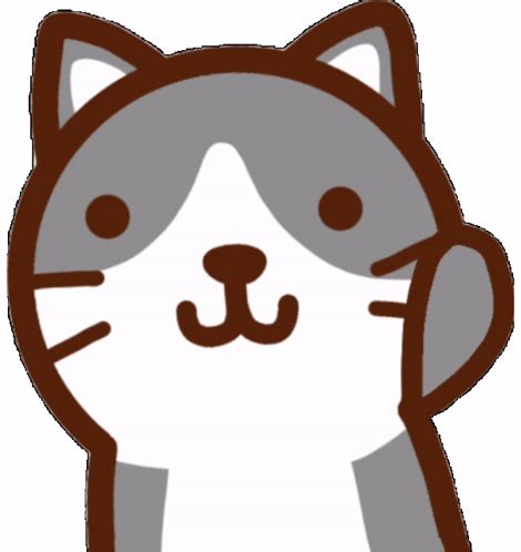 Cat Wave Sticker - Cat Wave Kawaii - Discover & Share GIFs