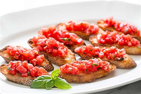 Bruschetta with Tomato and Basil Recipe | SimplyRecipes.com