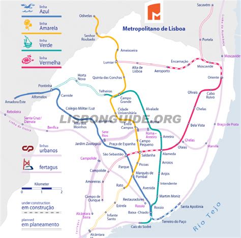 Lisbon Metro Subway Underground Map PDF - The Lisbon Guide - Updated 2024