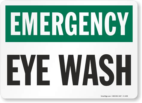 Emergency Eye Wash Signs | Emergency Eyewash Labels