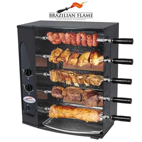 Brazilian Flame 5 Skewer Rotisserie Gas Barbecue/Grill by Arke – Authentic Brazilian Barbecue at ...