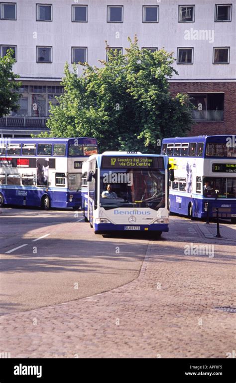 Coventry Buses in Broadgate Coventry England UK Stock Photo - Alamy