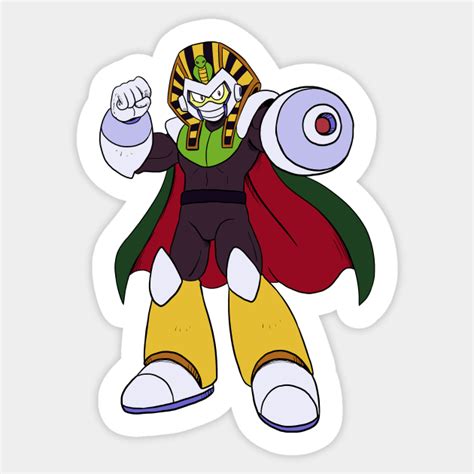 RUBY SPEARS PHARAOH MAN - Mega Man - Sticker | TeePublic