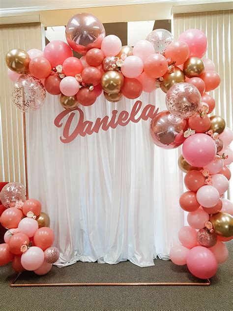 Custom backdrop setup for a birthday party! #backdrop #Balloons #Garland #s… | Simple birthday ...