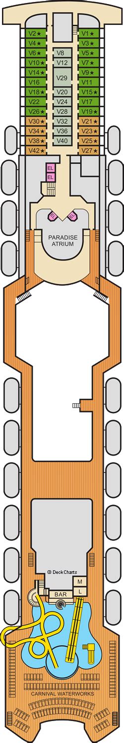 Carnival Paradise Deck Plans: Ship Layout, Staterooms & Map - Cruise Critic