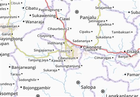 Mapa MICHELIN Tasikmalaya-Kodya - mapa Tasikmalaya-Kodya - ViaMichelin