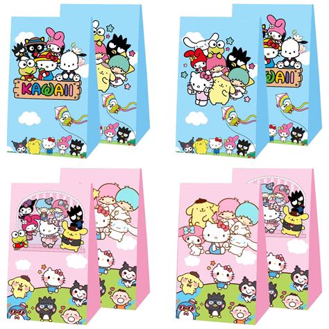 Buy ARHAVI 12pcs Kuromi and My Melody Cinnamoroll Party Favor Gift Bags for Kids Birthday Party ...