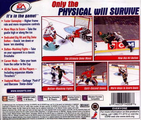 NHL 2000 (1999) box cover art - MobyGames