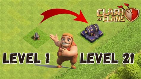 🔫 Upgraded CANNON from Level 1 to Level 21! 💥 Unleashing Unstoppable Firepower in Clash of Clans ...