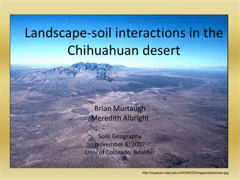 Desertification and Soil