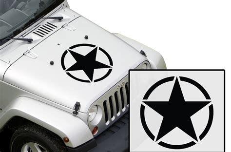 Universal Army Star Decal Vehicle Hood Vinyl