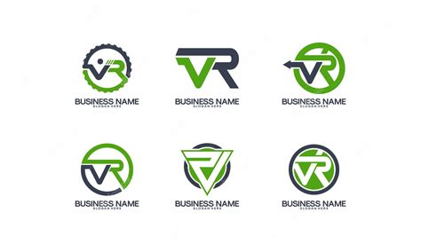 Premium Vector | Set vr logo initial designs template vector