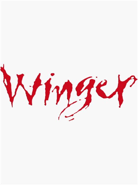 "Winger Band Logo" Sticker by HEAVYZONE | Redbubble