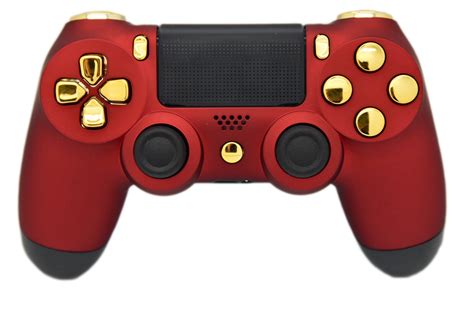 Red & Gold "Soft Touch" PS4 Controller