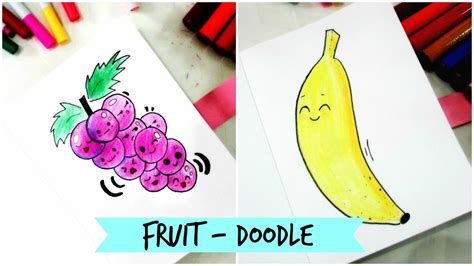 How to draw-Cute Fruit Doodle (Part-1) - YouTube