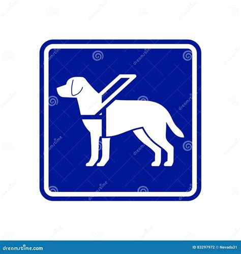 Guide dog sign stock illustration. Illustration of help - 83297972