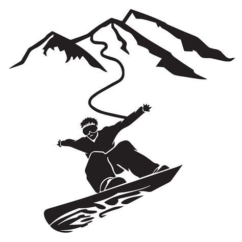 Person riding snowboard. Snowboarder in action vector illustration. Extreme winter sports ...