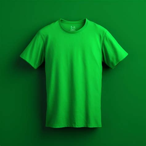 Premium AI Image | Green Tshirt mockup Shirt mockup set green tee shirt ...