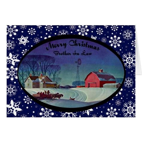 Merry Christmas Brother In Law Greeting Cards | Zazzle