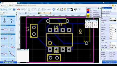 EasyEDA - Free online Schematic & PCB Design Software + How to make a PCB