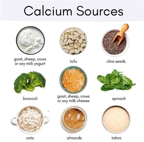 calcium sources | Foods with calcium, Calcium rich foods, Healthy food facts