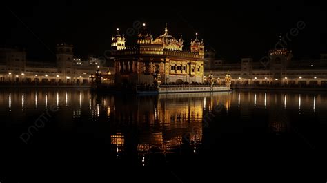 Golden Temple With Lighting And Reflection Background, Golden Temple Amritsar Picture, India ...