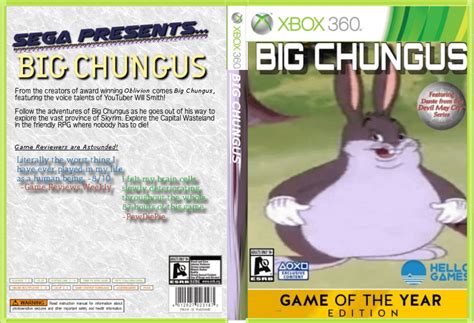 Big Chungus Game Label that I made (Should fit a standard size DVD/game ...