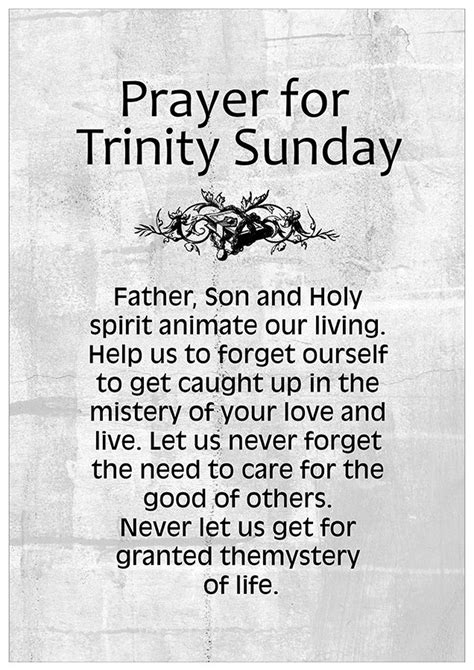 Prayer for Trinity Sunday, Trinity Sunday Poster, Catholic Gift ...