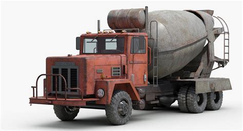 Industrial Cement Mixer Truck Model - TurboSquid 1285066