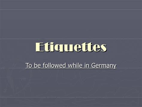 Business Etiquette of Germany