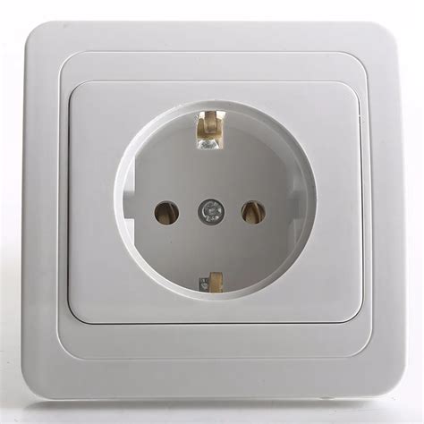 250V 16A European EU Standard Wall Socket Outlet Plug Connector Power ...