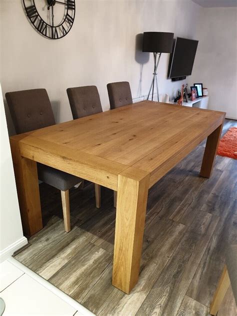 Large 6 Seater Natural Oak Effect Dining Room Table | in Locks Heath ...