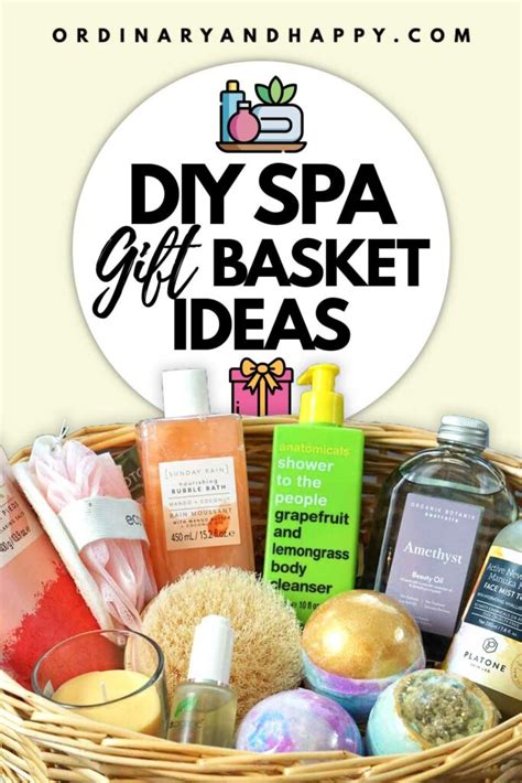 DIY Spa Gift Basket Ideas (20+ Things to Put in a Spa Basket and More) - Ordinary and Happy