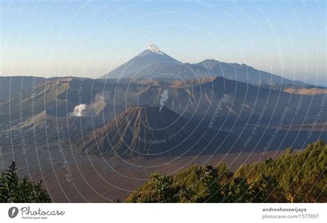 Two active volcanoes in Java, Indonesia - a Royalty Free Stock Photo from Photocase