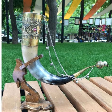 Viking Drinking Horn with Stand for Wedding Groomsmen Best | Etsy