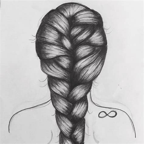 One of my favorites #braid #art #girl #infinity #drawing #sketch #hair #hairart #back | Girl ...