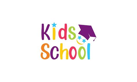 Kiddie school elementary colorful vector logo design illustration 13786638 Vector Art at Vecteezy