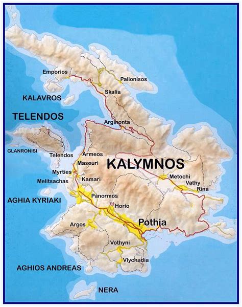 Kalymnos and Telendos map : Photos, Diagrams & Topos : SummitPost