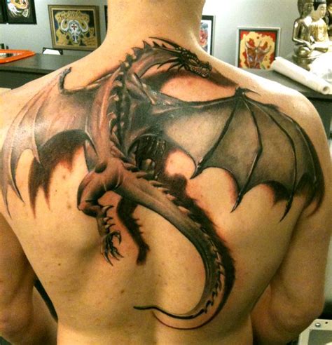 Black dragon tattoo