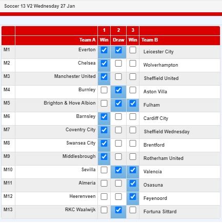 Soccer 13 Tips and Predictions - Best Sports Betting