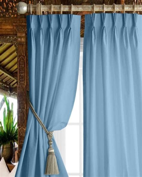 Pinch Pleat Drapes Blackout Curtains for Traverse Rods Thermal Insulated Room Darkening Blackout ...