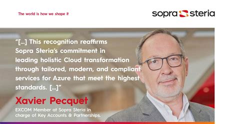 Sopra Steria on LinkedIn: Sopra Steria renews its Microsoft Azure Expert Managed Service Provider