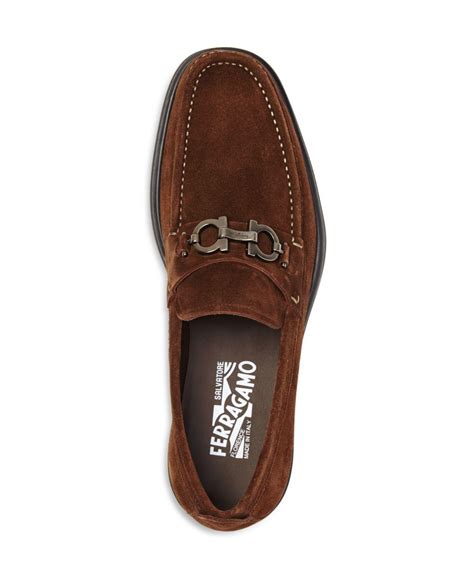 Ferragamo David Suede Loafers in Brown for Men - Lyst