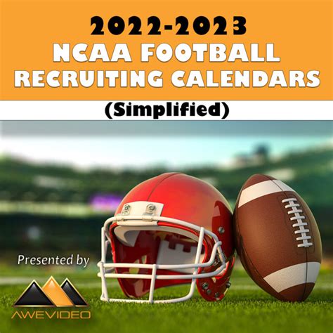 NCAA Football Recruiting Calendars 2022-2023 [Simplified]