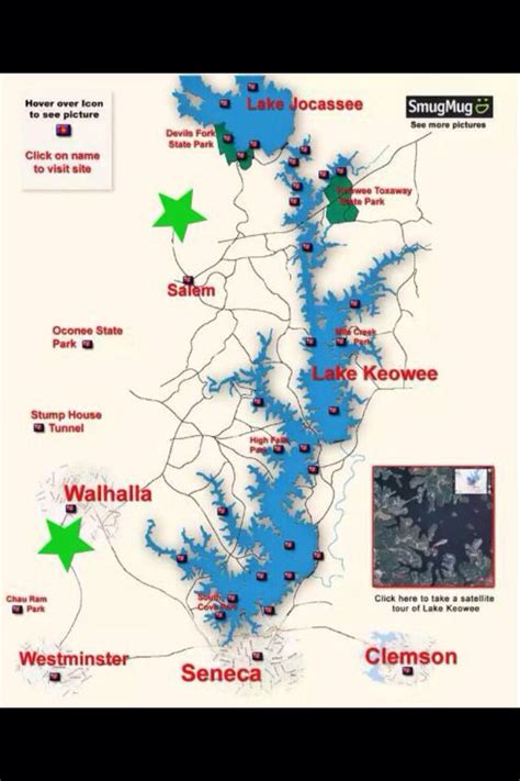 Map Of Lake Keowee - Zip Code Map