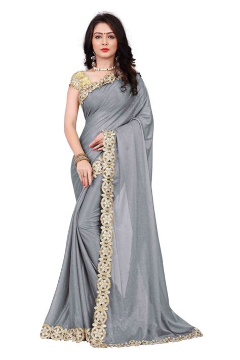 Lycra Multicolor Lace Border Saree at Rs 730 in Surat | ID: 13684108830