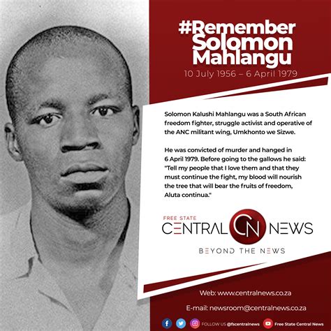 Solomon Mahlangu Last Words